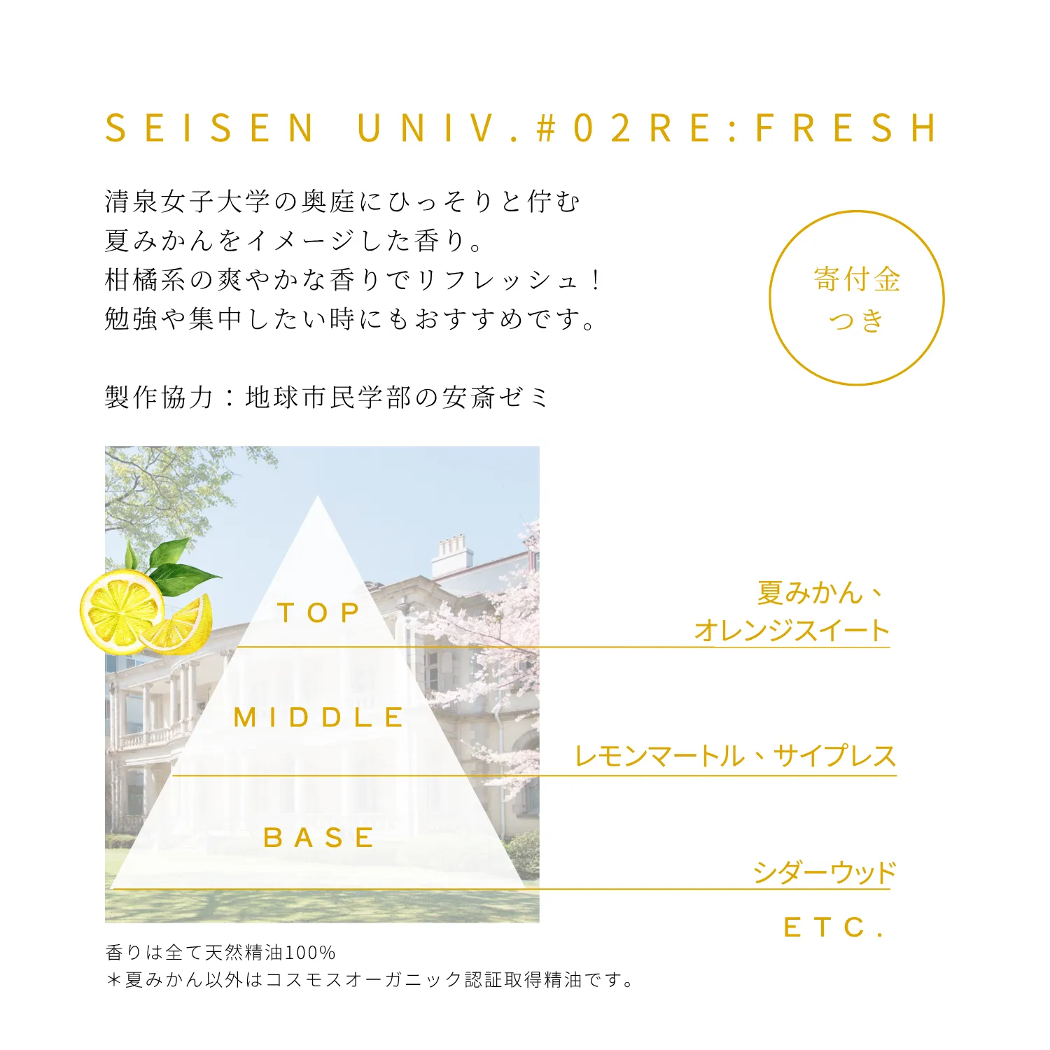 ルームフレグランス アロマスプレー SEISEN Uiv. #02 RE:FRESH 30mL オーガニック精油ブレンド 4 ルームフレグランス アロマスプレー SEISEN Uiv. #02 RE:FRESH 30mL オーガニック精油ブレンド - 画像 (4)