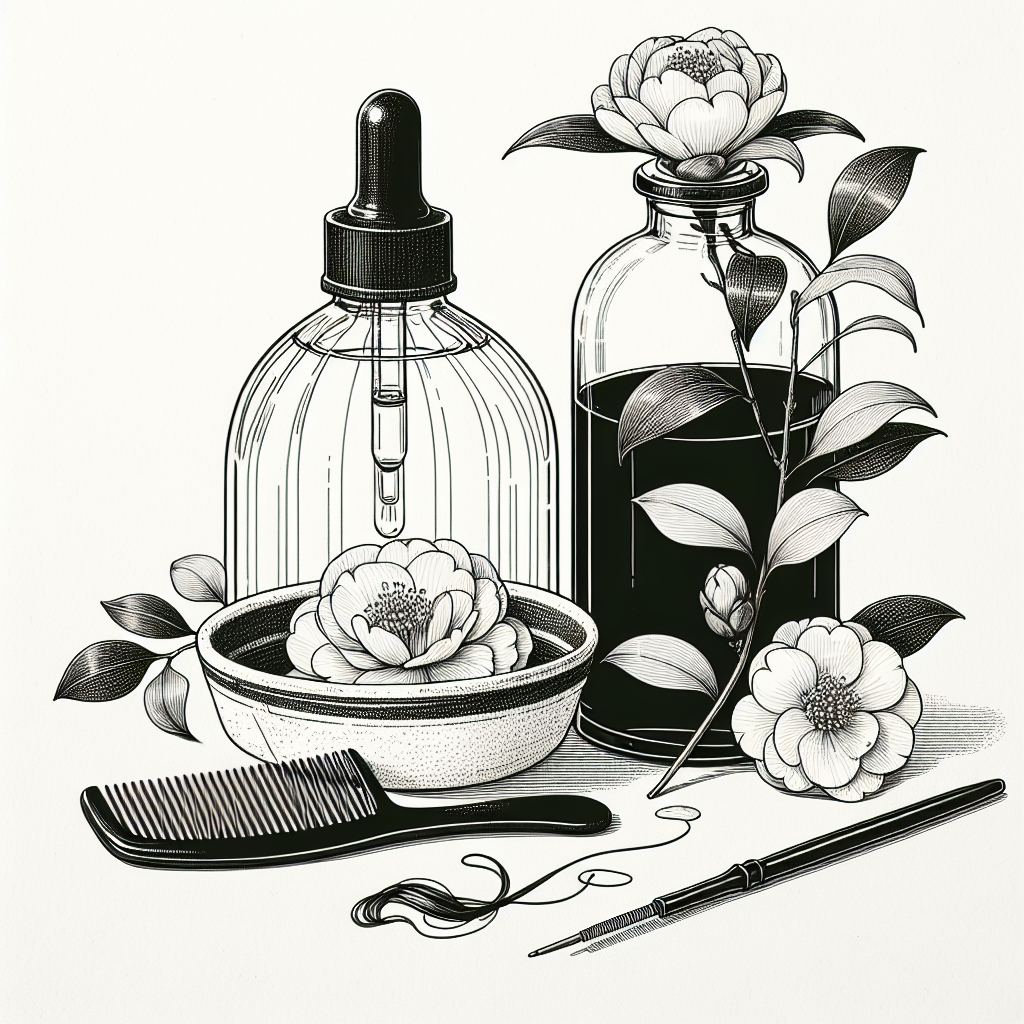 乾燥した髪に。ツバキオイルと精油のヘアケアオイルレシピ